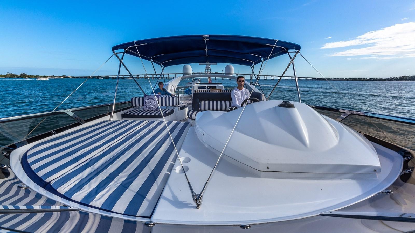 a couple men on a boat aboard ICONIC Yacht for Sale