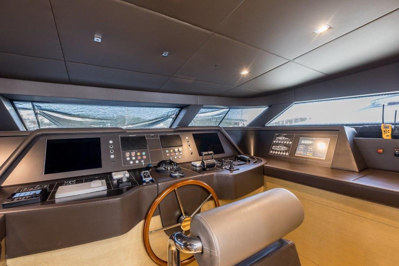 inside of a control room aboard SANLORENZO SD 92 Yacht for Sale