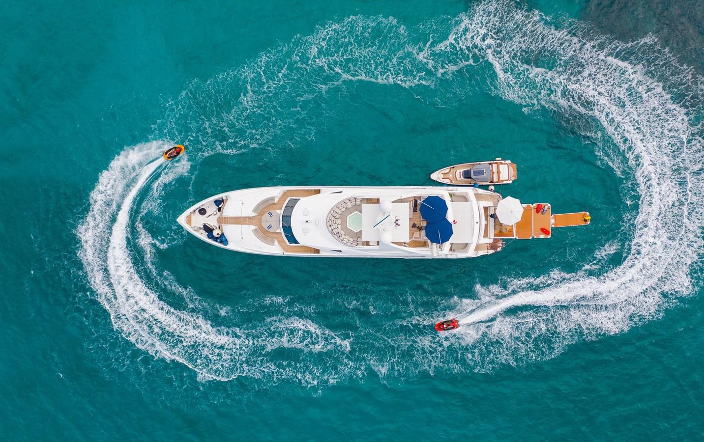 a boat in the ocean aboard AQUARIUM Yacht for Sale
