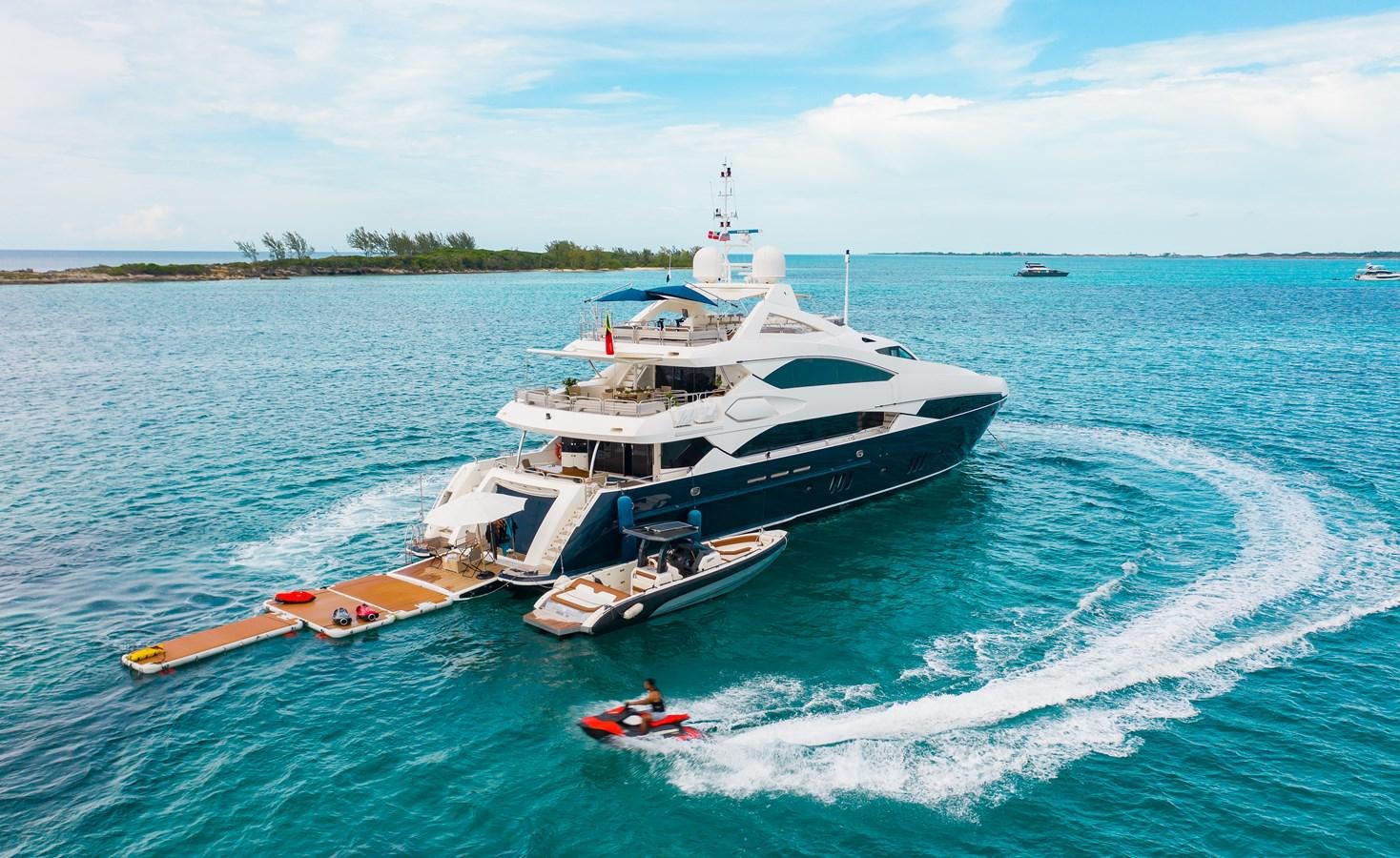 a boat on the water aboard AQUARIUM Yacht for Sale