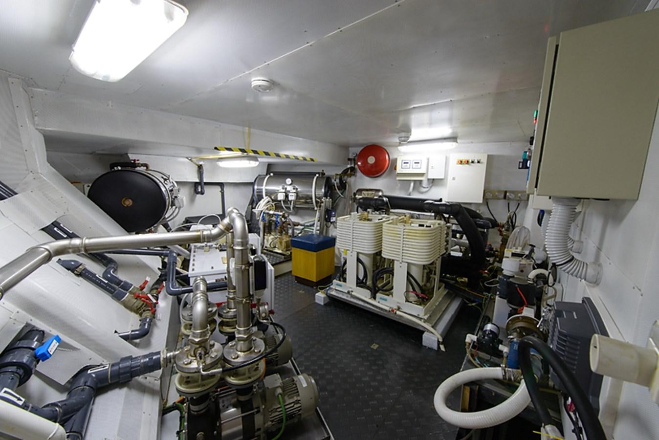 a room with machinery and equipment aboard XOXO Yacht for Sale