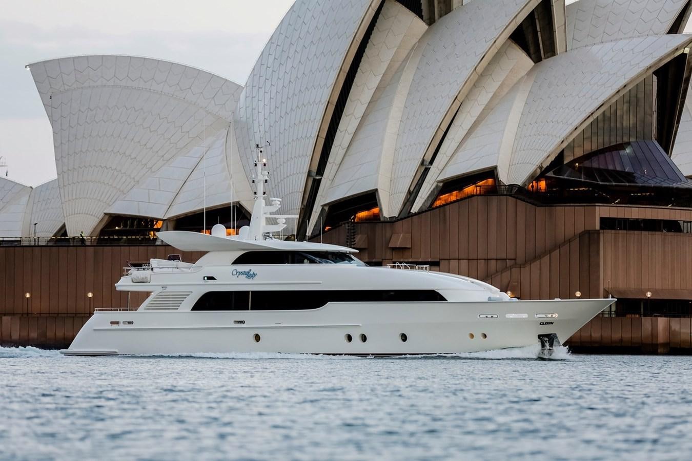 a yacht in the water aboard CRYSTAL LADY Yacht for Sale