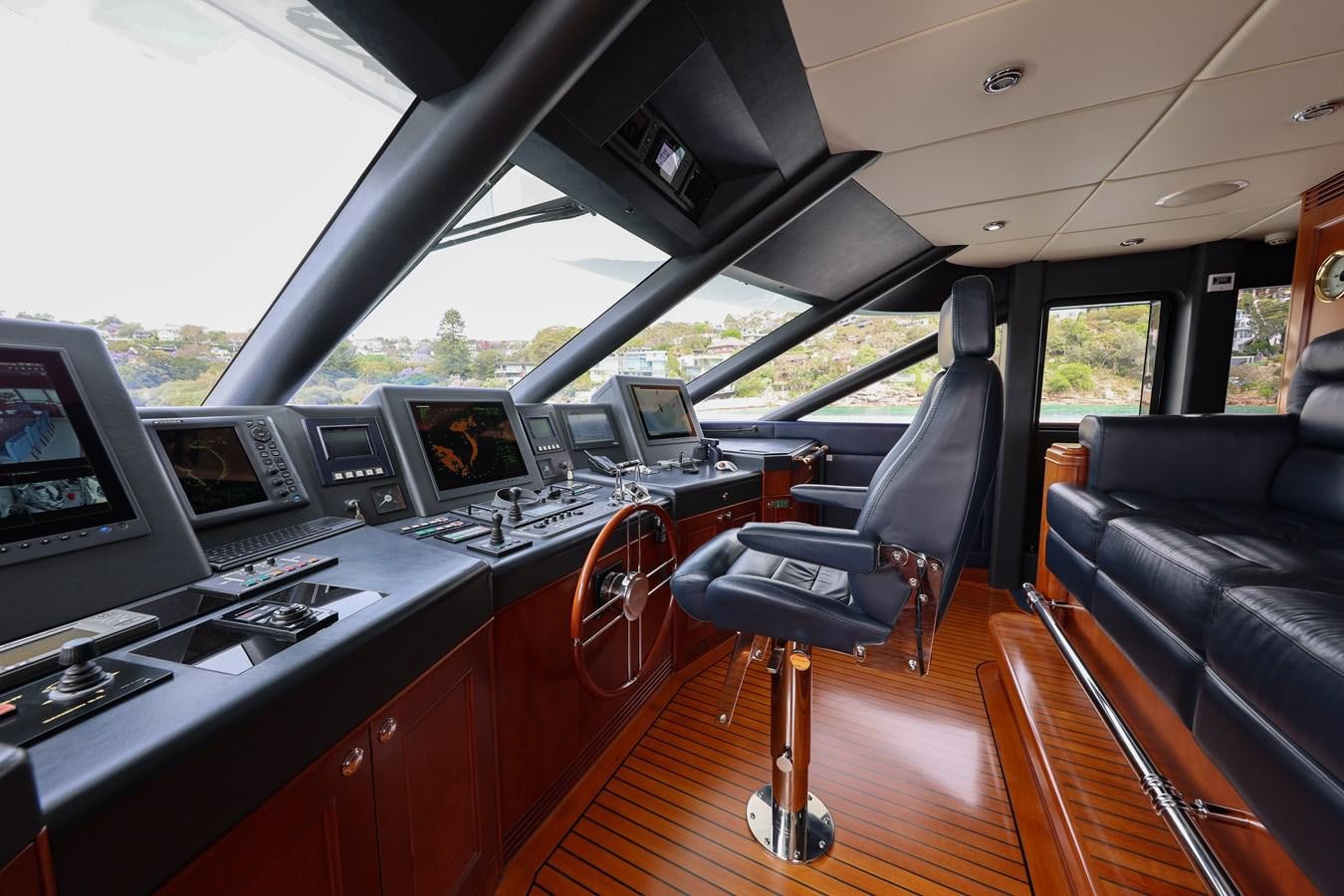 inside of a car aboard CRYSTAL LADY Yacht for Sale