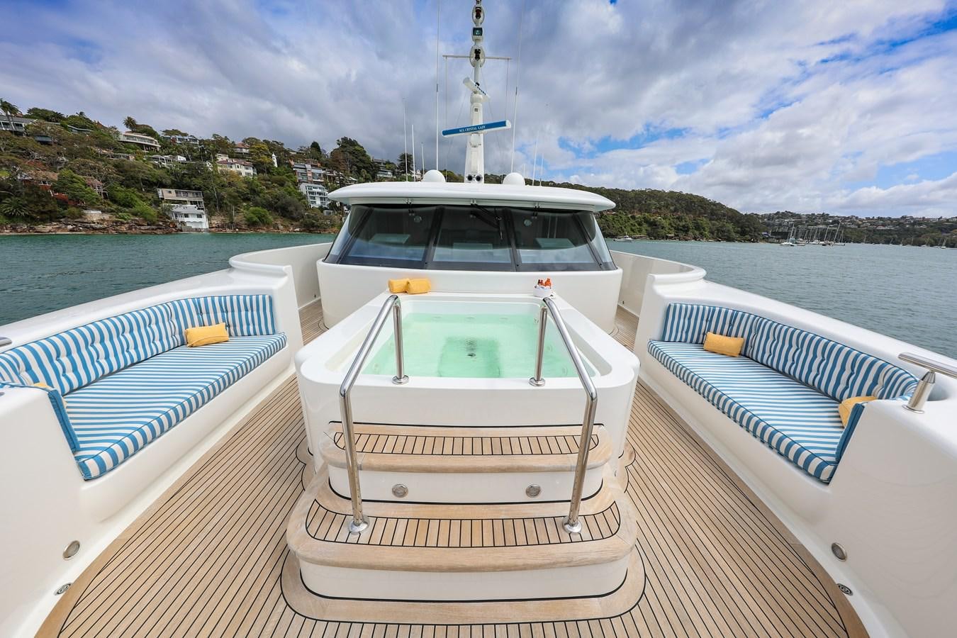 a boat on a body of water aboard CRYSTAL LADY Yacht for Sale