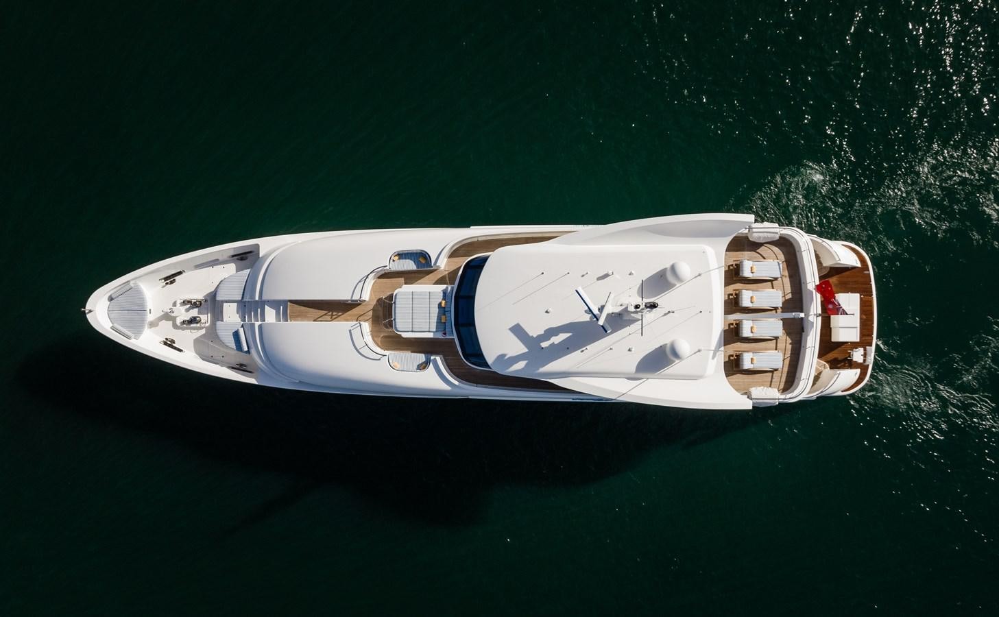 a white and gold object with a blue logo on it aboard CRYSTAL LADY Yacht for Sale