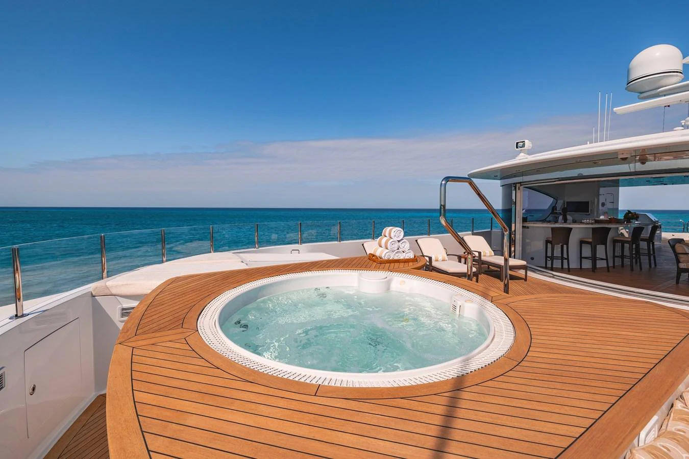 a pool on a deck aboard ELIS ET MAR Yacht for Sale