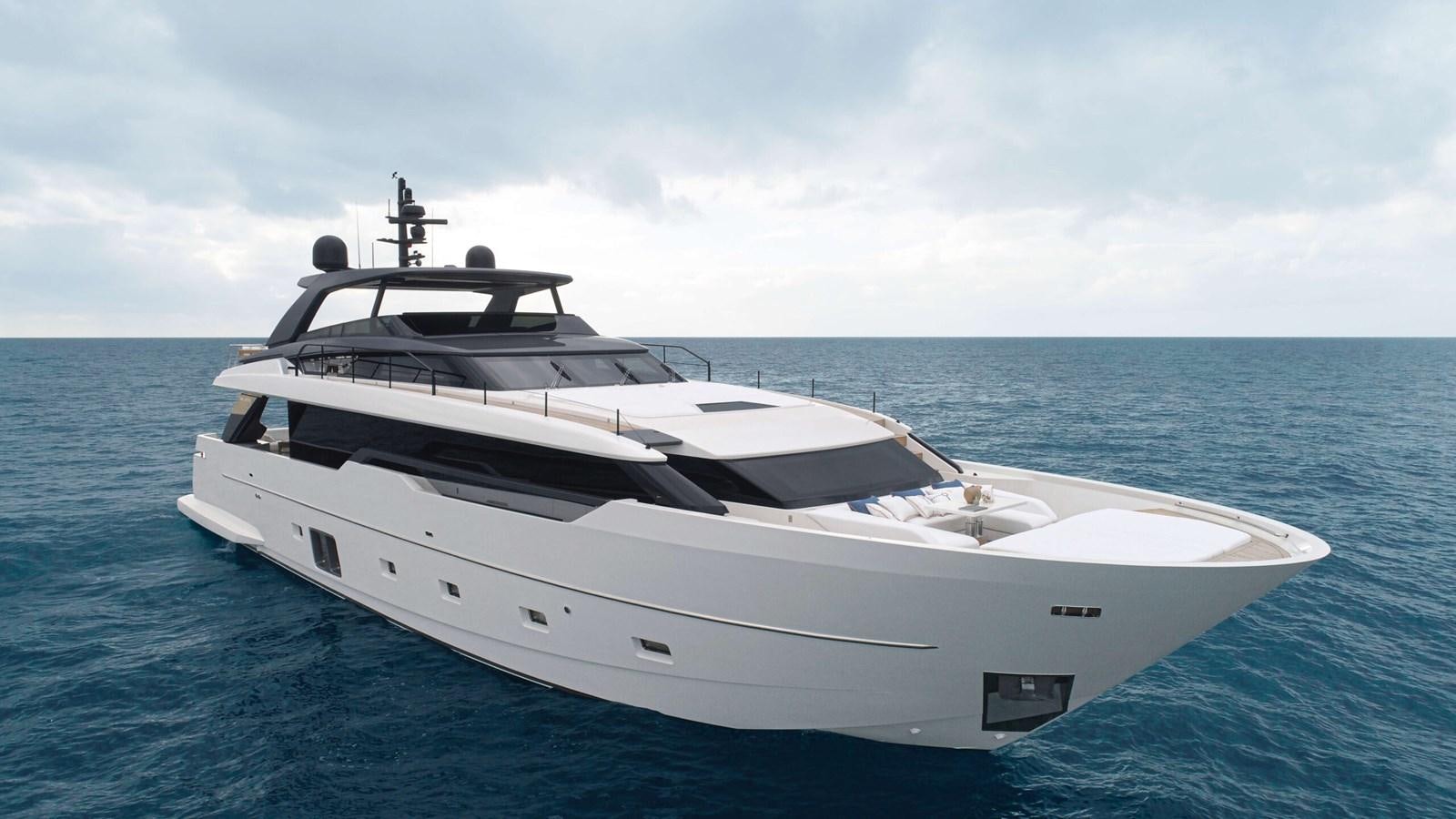 a white yacht in the water aboard REINE D'AZUR Yacht for Sale