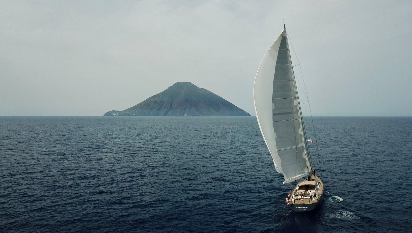 a sailboat on the water aboard CROSSBOW Yacht for Sale