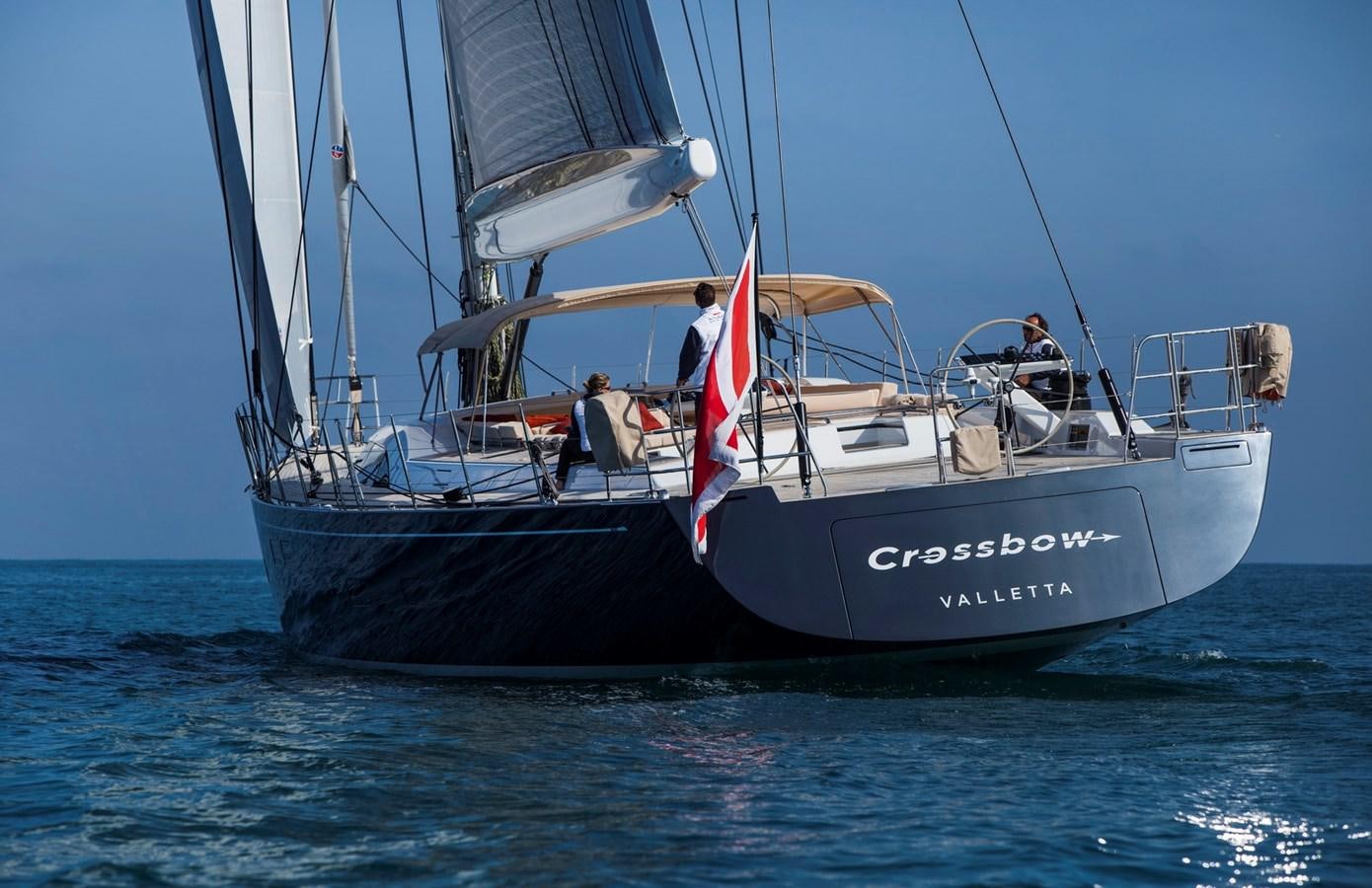 a boat on the water aboard CROSSBOW Yacht for Sale