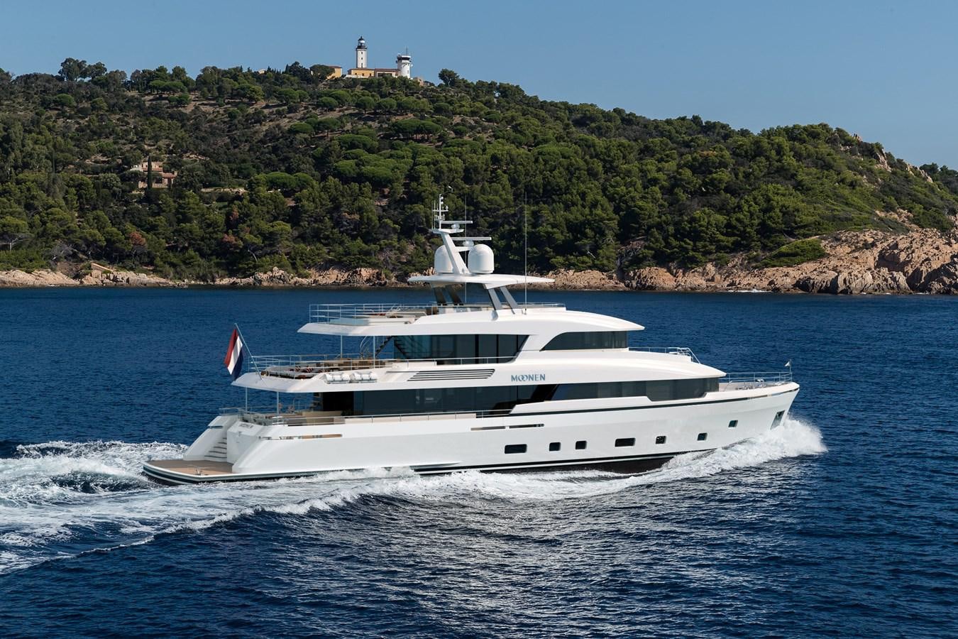 a boat on the water aboard MOONEN 122 MARTINIQUE Yacht for Sale