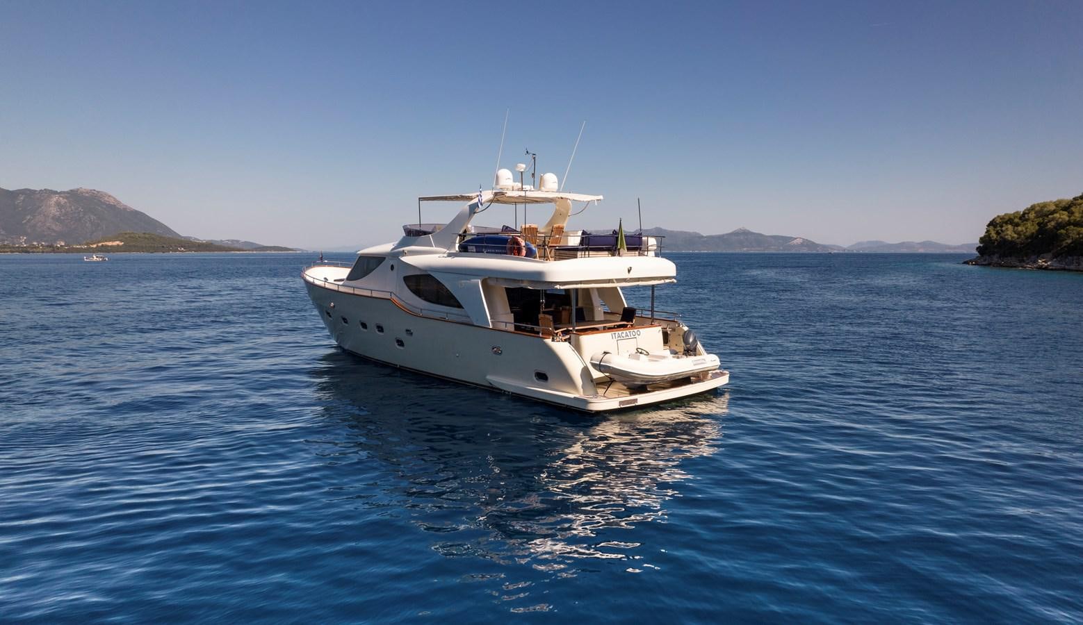 a boat in the water aboard ITACATOO Yacht for Sale