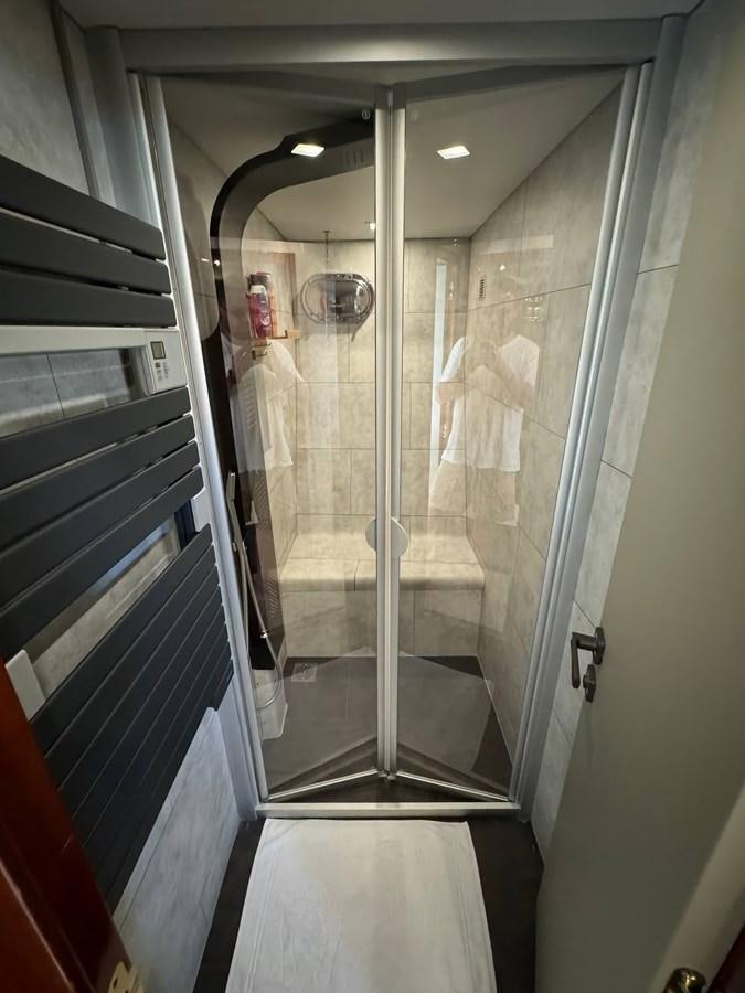 a shower unit in a bathroom aboard EL VIP ONE Yacht for Sale