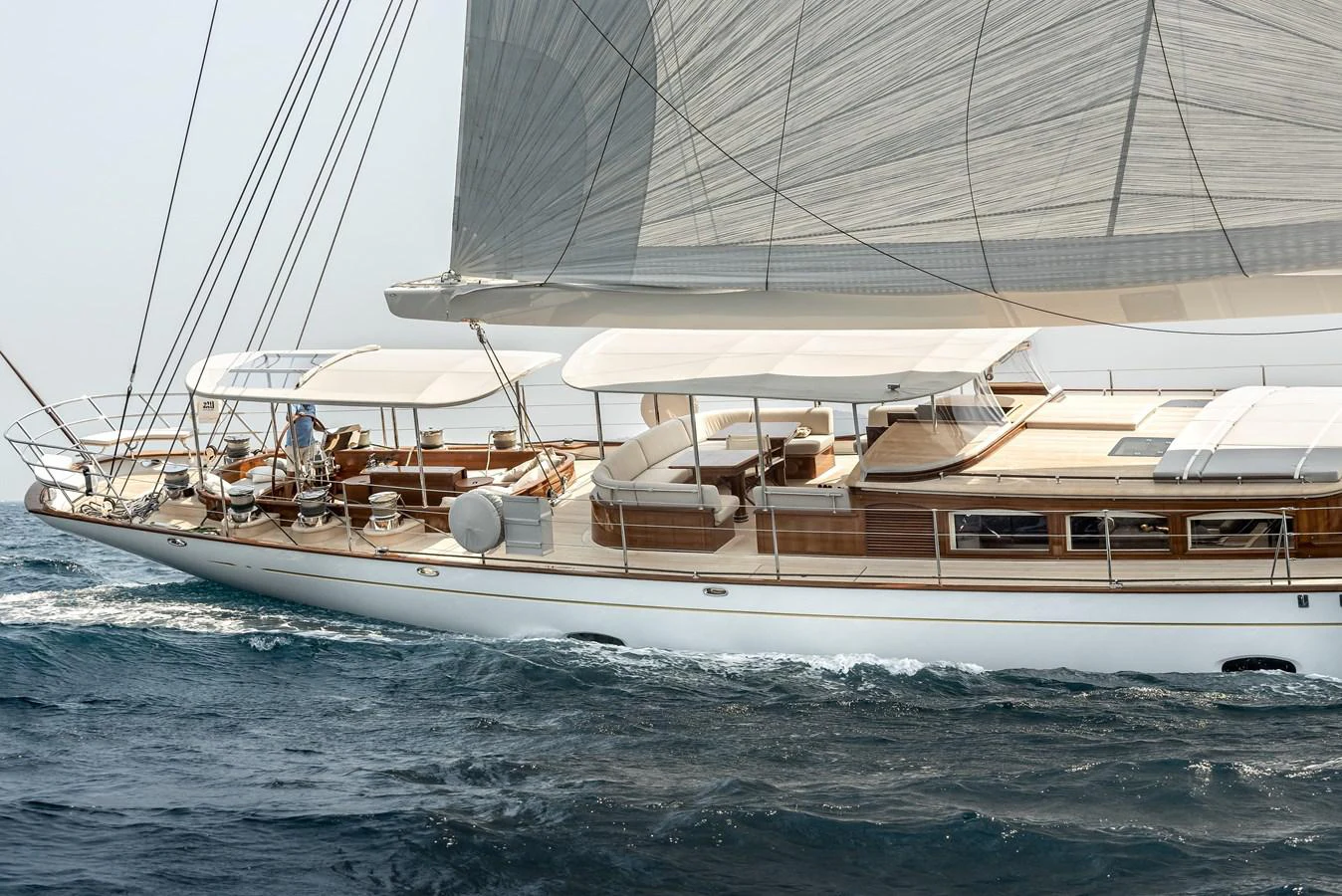a boat on the water aboard GRACE III Yacht for Sale