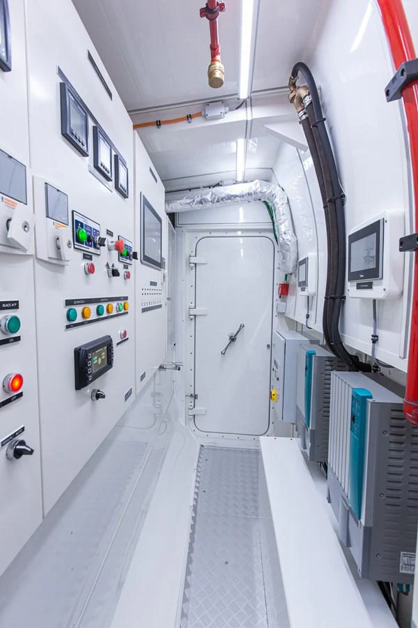 a room with several machines aboard GRACE III Yacht for Sale