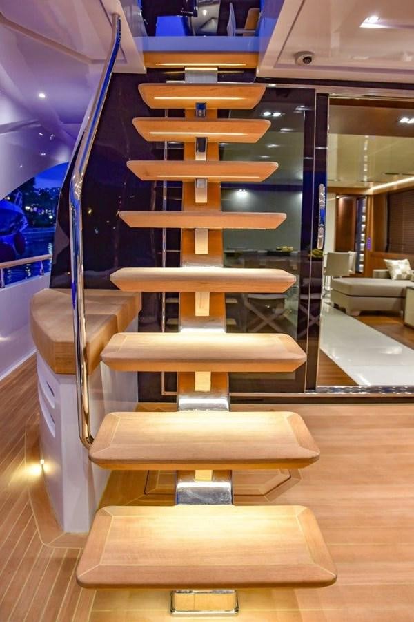 a set of stairs in a building aboard BACCARAT Yacht for Sale