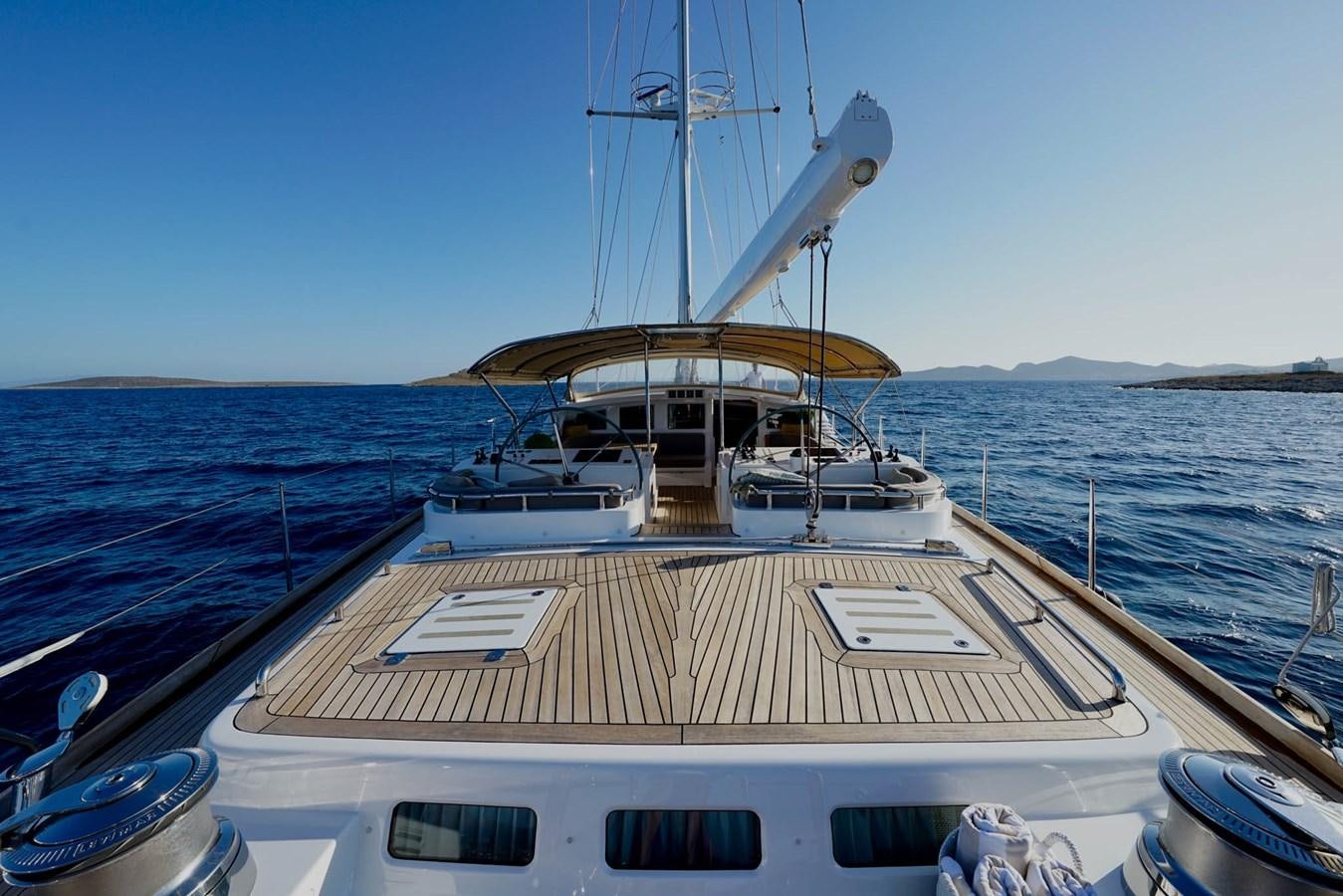 a boat on the water aboard IKARON Yacht for Sale