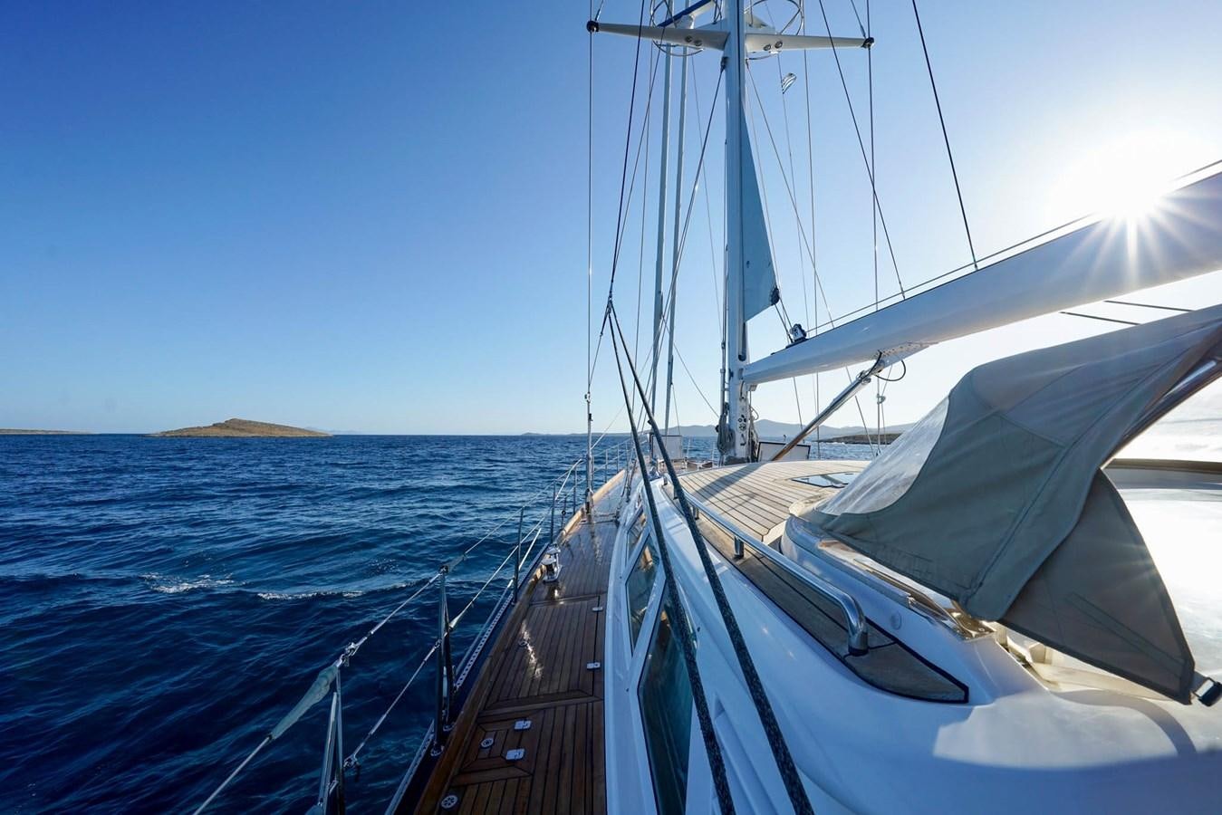 a boat on the water aboard IKARON Yacht for Sale