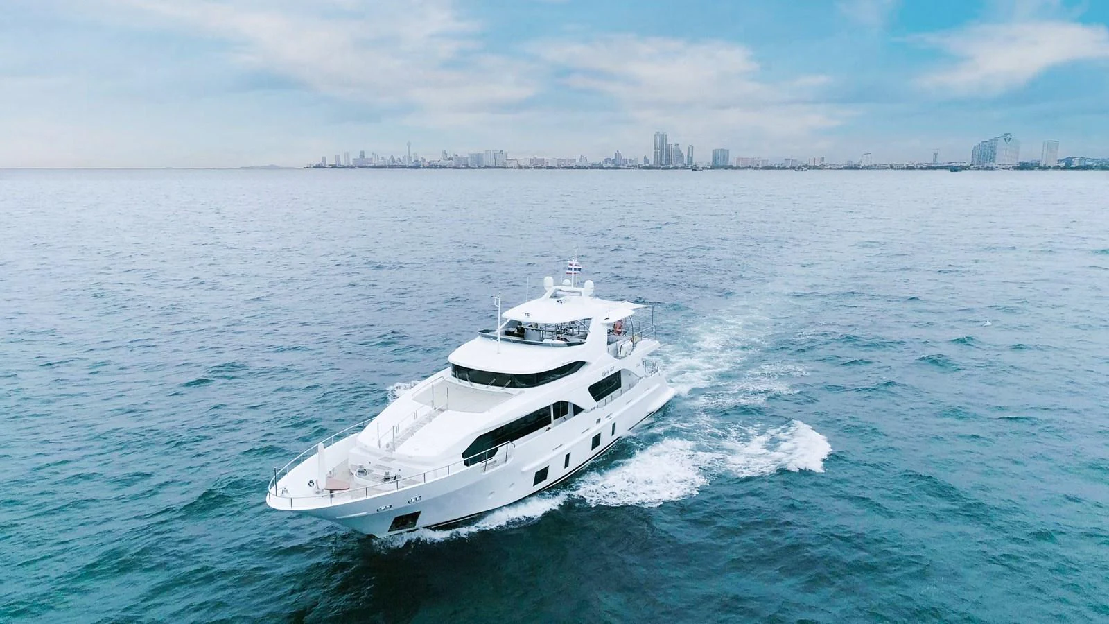 a boat on the water aboard LIBERTY CALL Yacht for Sale