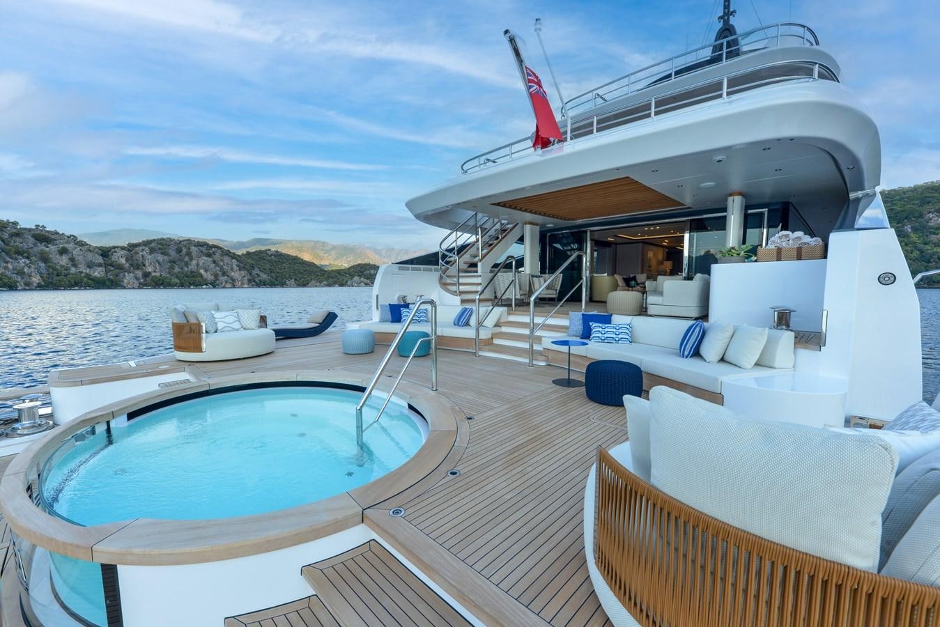 a boat on a deck aboard MINE GAMES Yacht for Sale