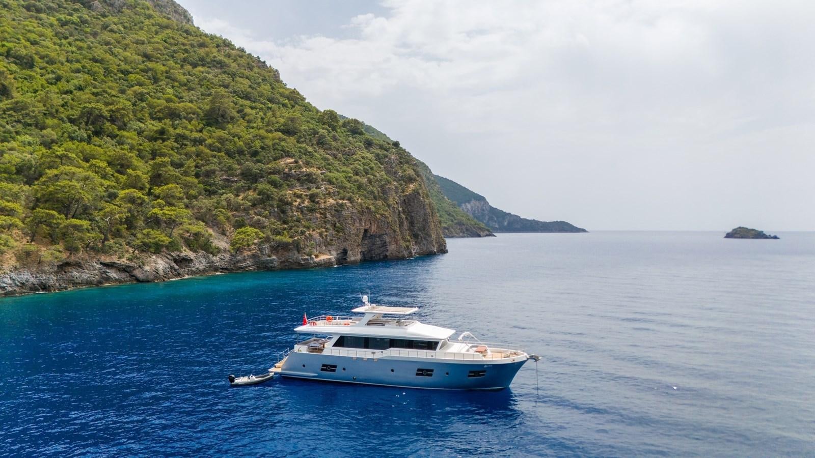 a boat in the water aboard LAVIN Yacht for Sale