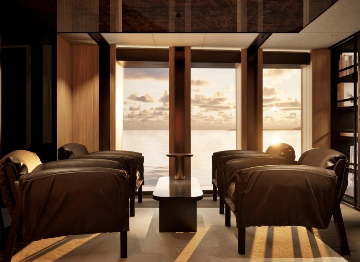 a room with two beds aboard PROJECT ICE Yacht for Sale
