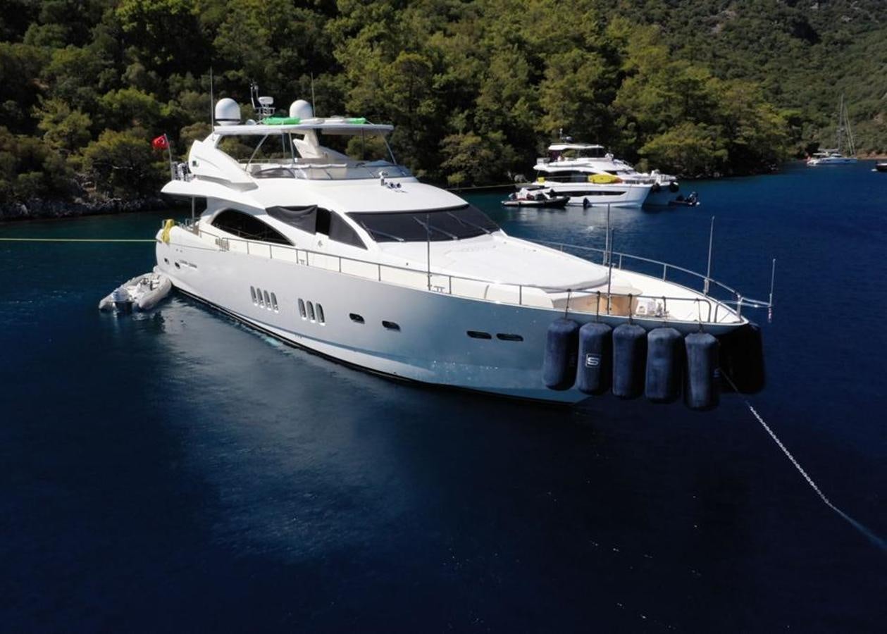 a boat on the water aboard SWORDFISH 68 Yacht for Sale