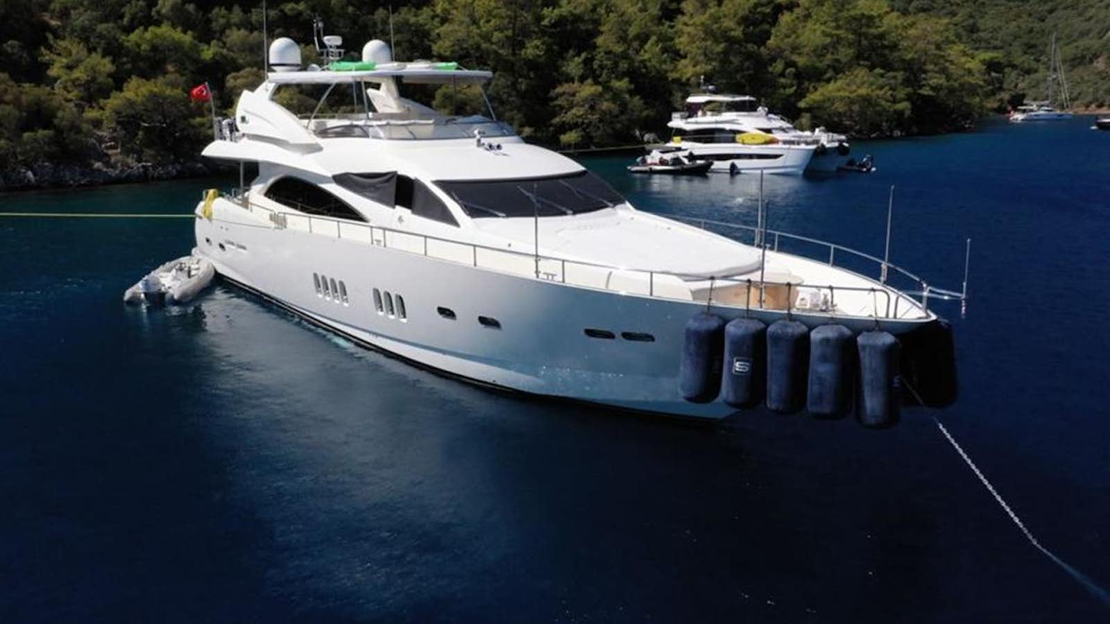 a boat on the water aboard SWORDFISH 68 Yacht for Sale
