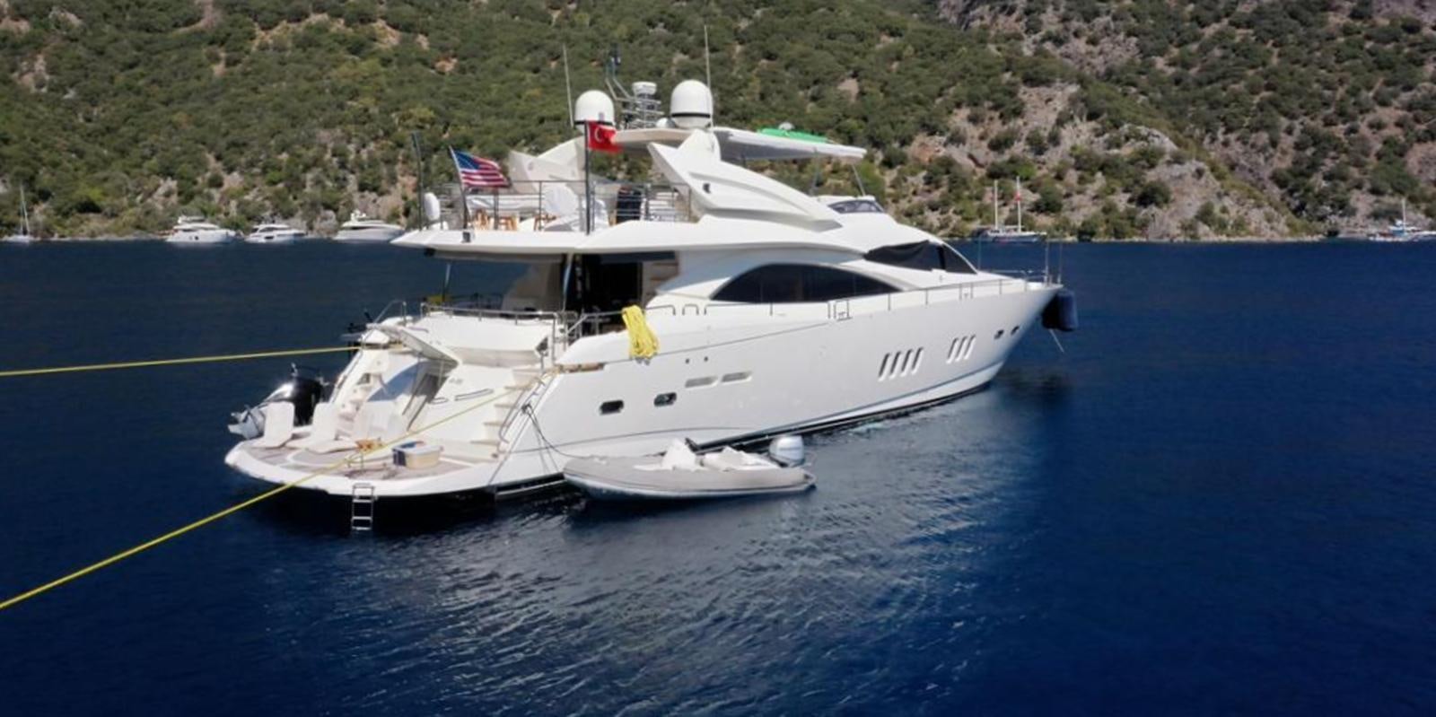 a boat on the water aboard SWORDFISH 68 Yacht for Sale
