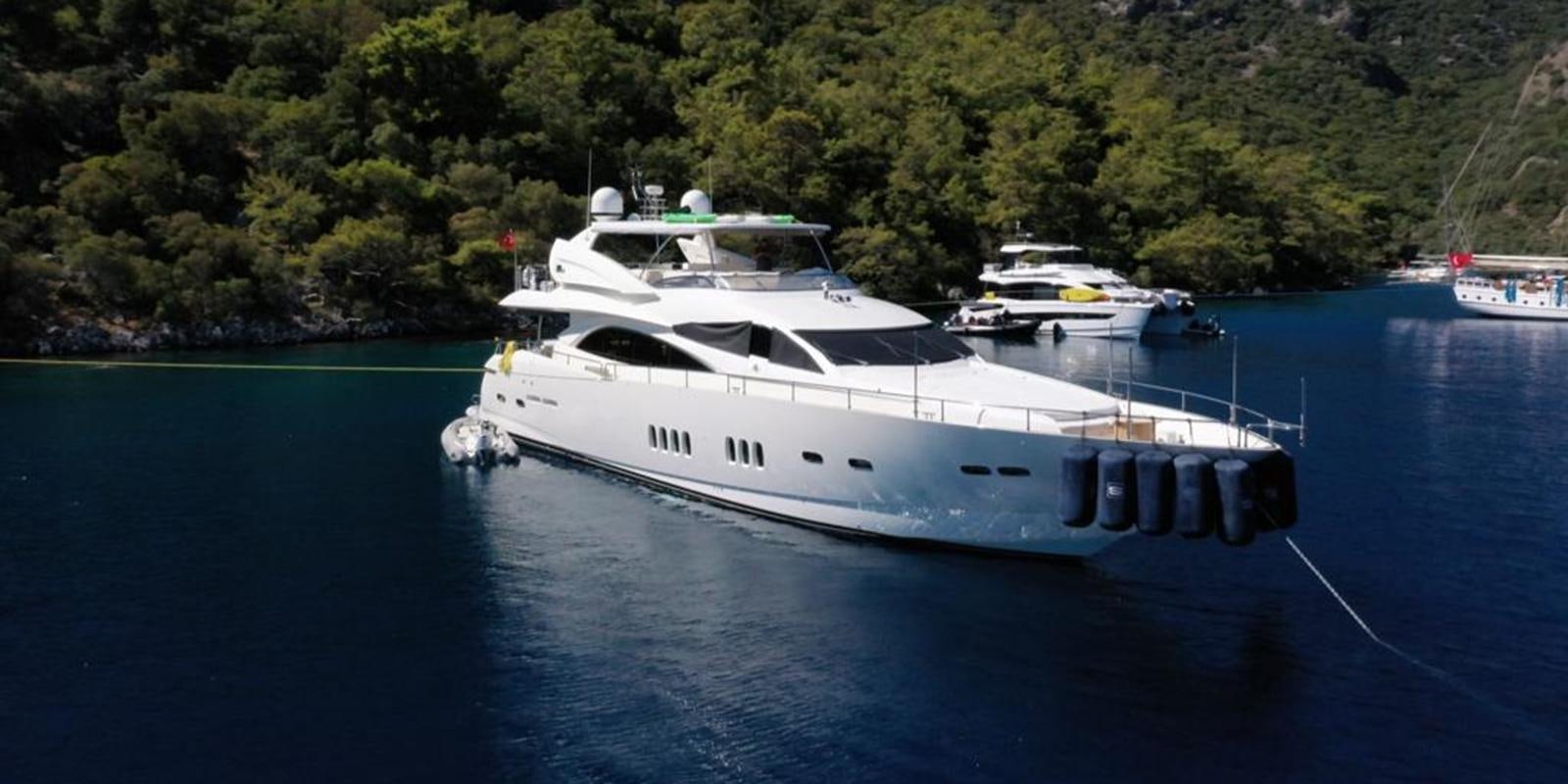 a boat on the water aboard SWORDFISH 68 Yacht for Sale