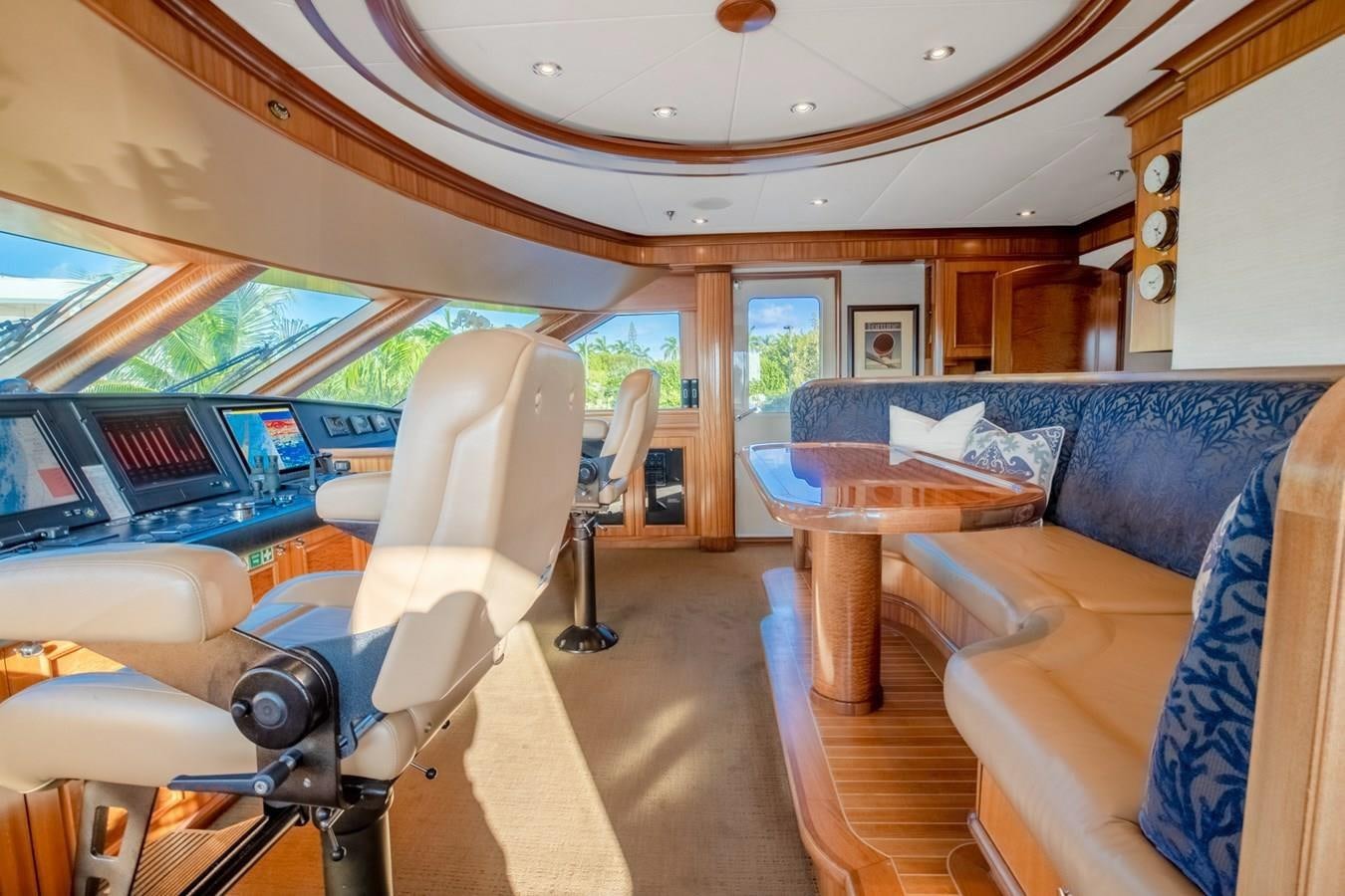 inside of a car aboard MISS STEPHANIE Yacht for Sale