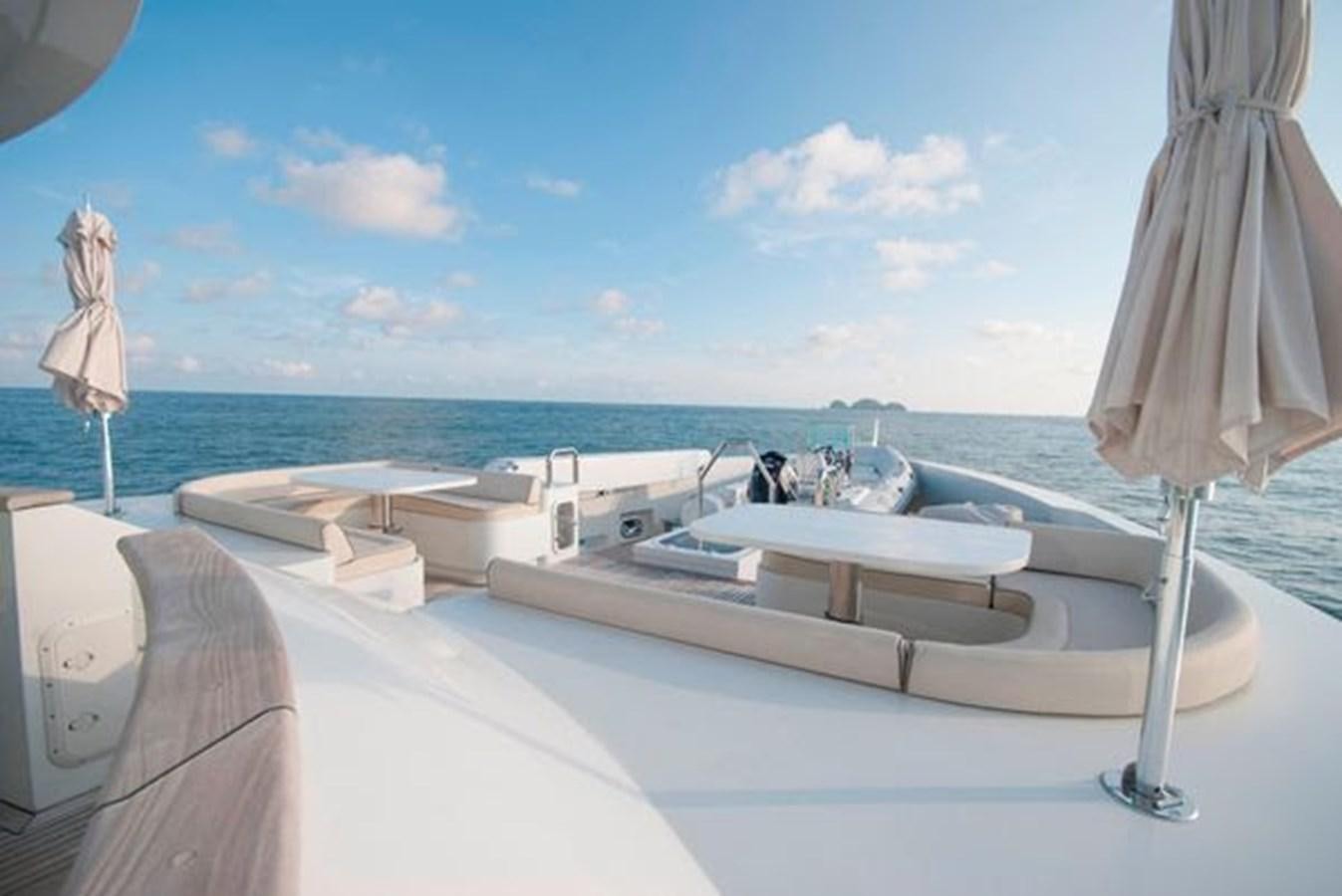 a boat on the water aboard 2024 MCP MY 140 Yacht for Sale