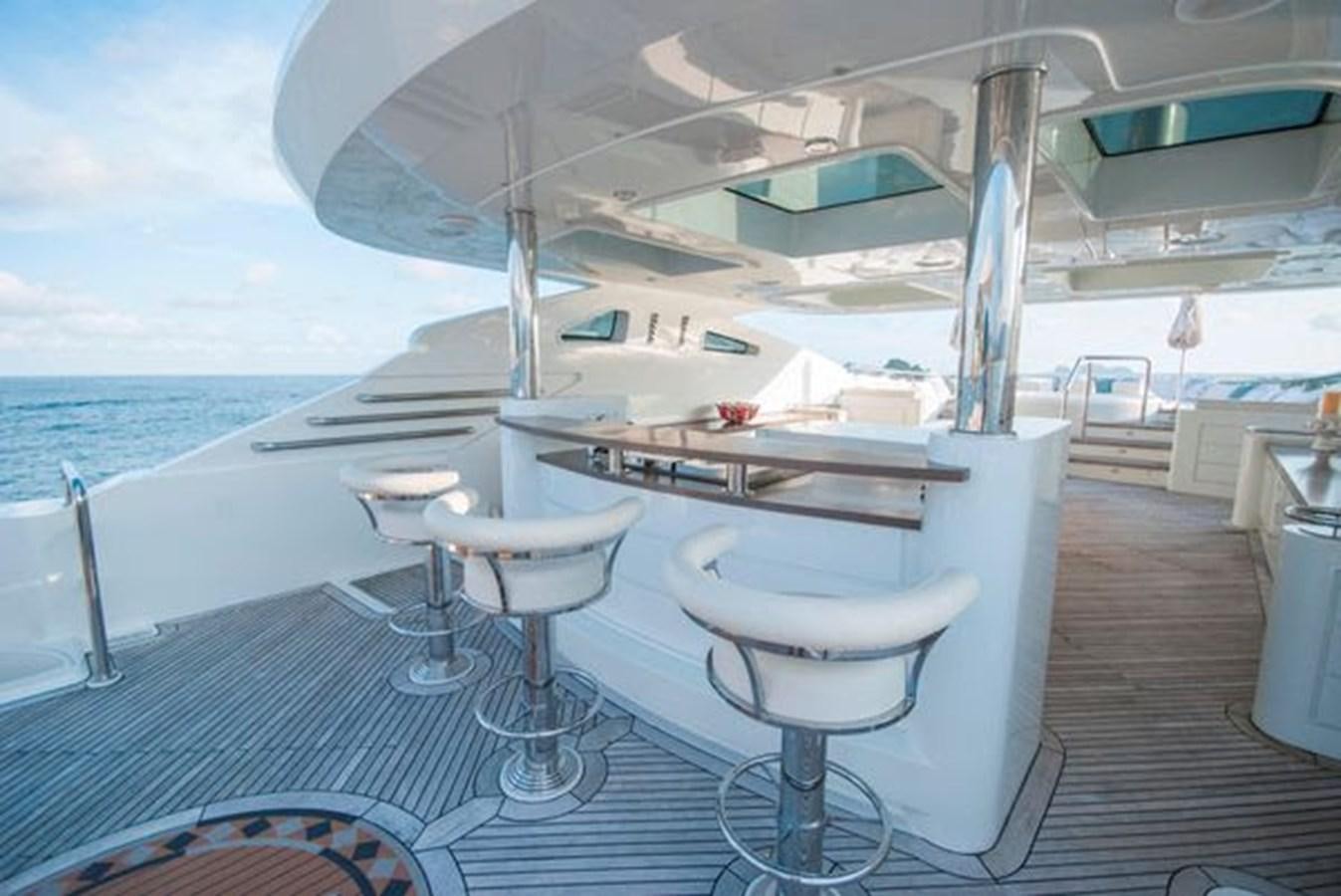 a boat on a deck aboard 2024 MCP MY 140 Yacht for Sale