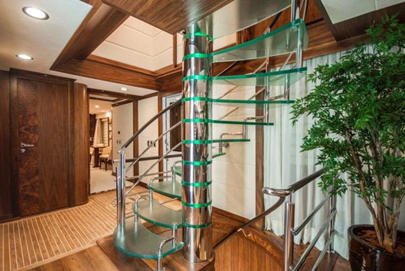 a large green metal structure in a building aboard 2024 MCP MY 140 Yacht for Sale