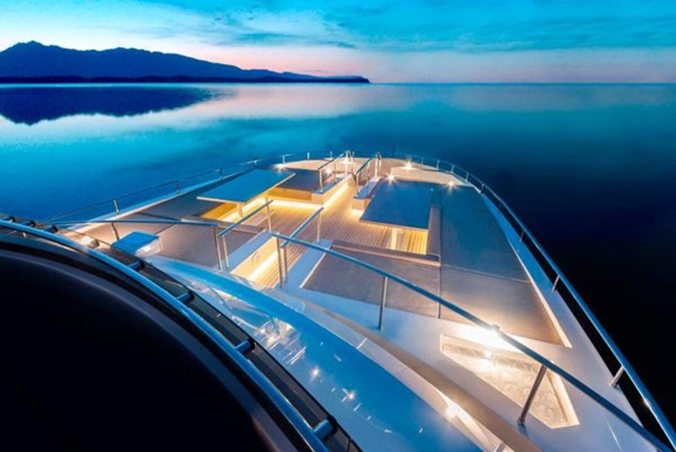 an aerial view of a city aboard 2024 MCP 106 LE Yacht for Sale