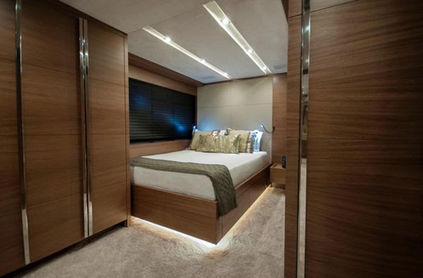 a bedroom with a bed aboard 2024 MCP 106 LE Yacht for Sale