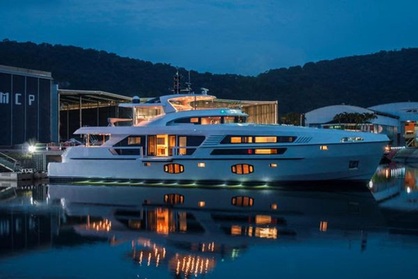 a boat on the water aboard 2024 MCP 106 LE Yacht for Sale