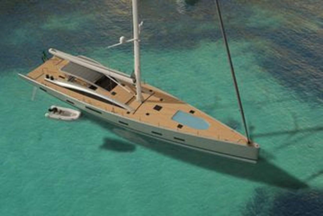 a high angle view of a boat aboard 2024 MCP SILVER BULLET 100 Yacht for Sale