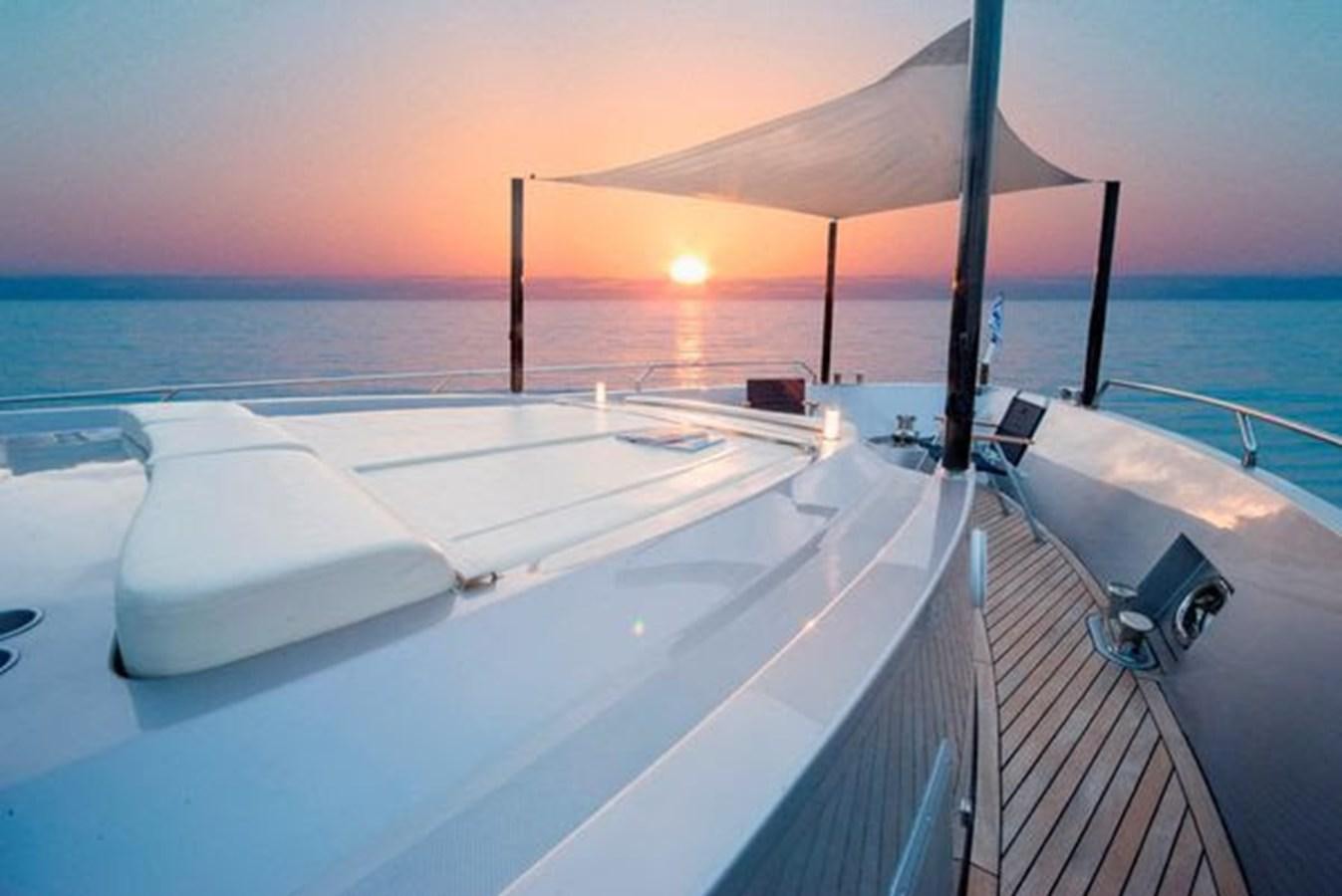 a boat on the water aboard 2024 MCP 76 MY Yacht for Sale