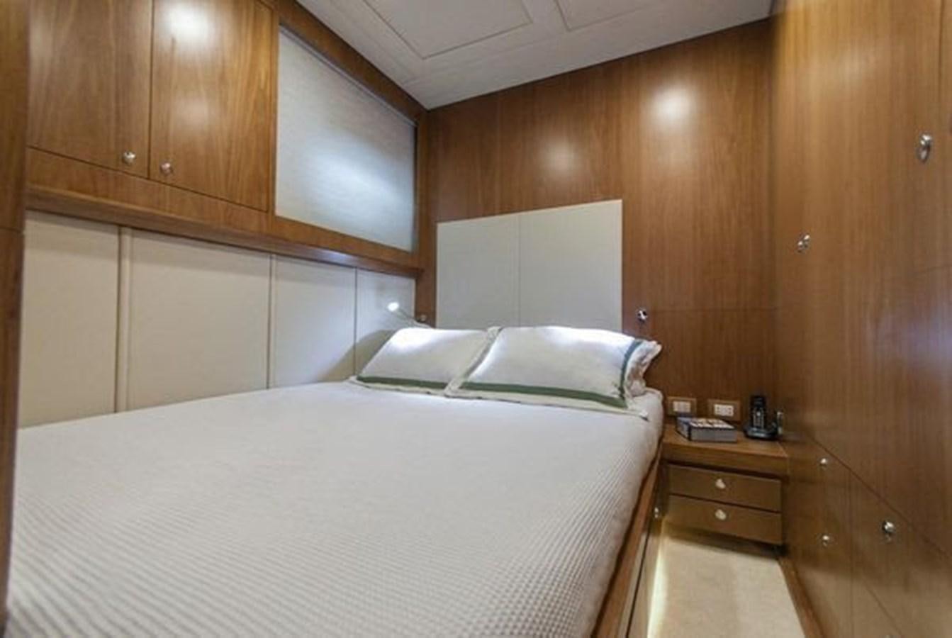 a bed in a room aboard 2024 MCP 76 MY Yacht for Sale