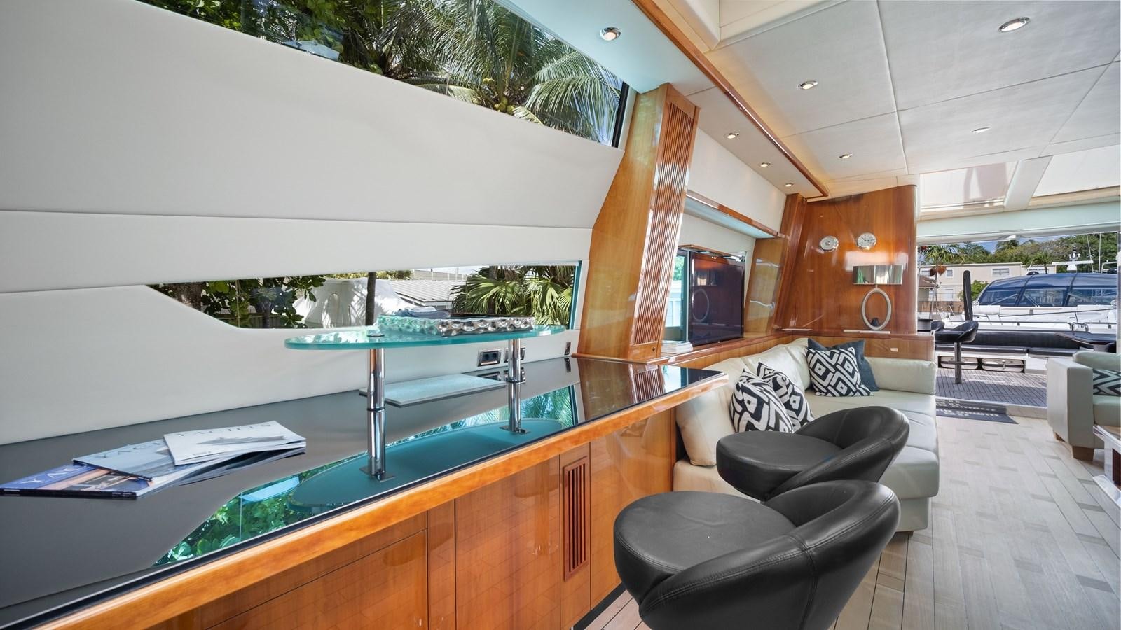 a living room with a pool table aboard GBXSK04137L607 Yacht for Sale