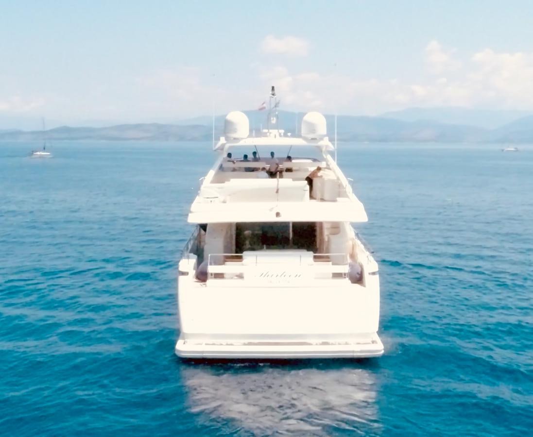a boat in the water aboard THIRTEEN Yacht for Sale