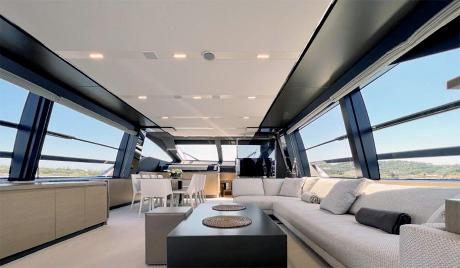 inside of a car aboard KAR Yacht for Sale