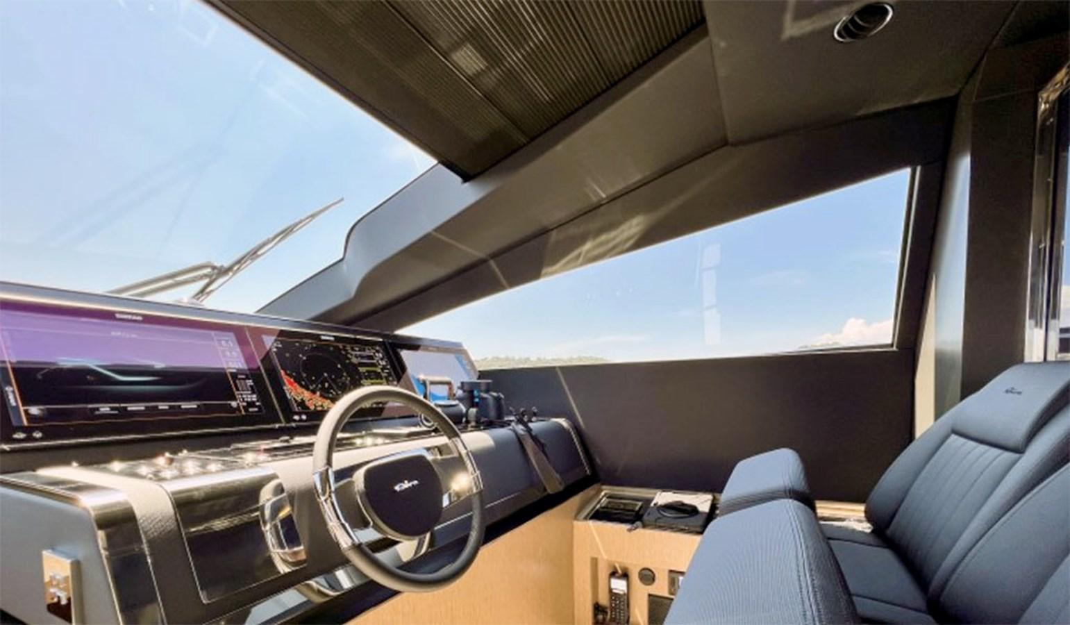 inside of a car aboard KAR Yacht for Sale