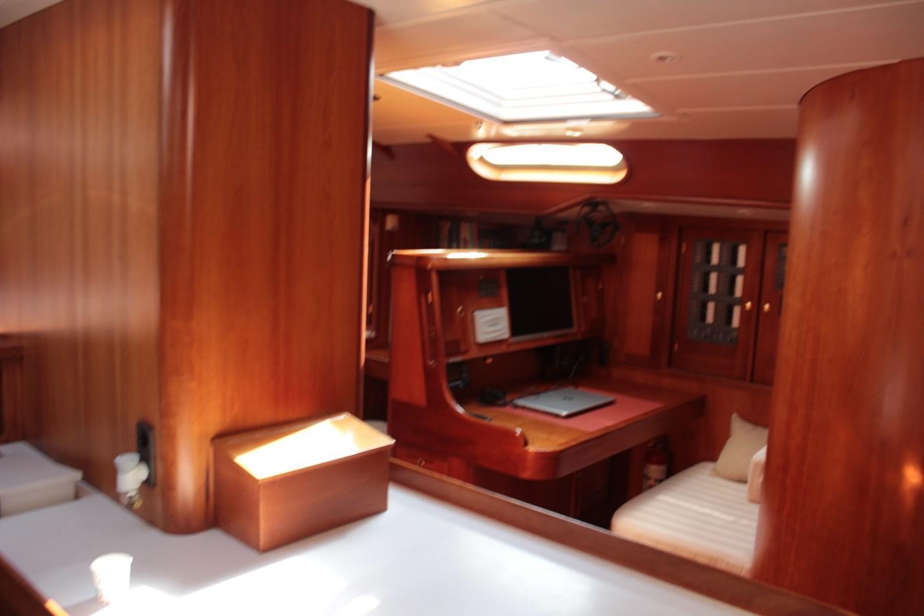 a room with a desk and a chair aboard HEIDENSKIP Yacht for Sale