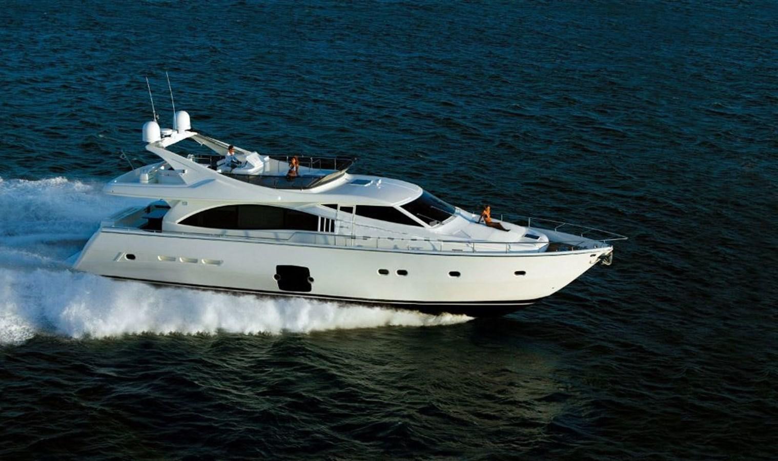 a white yacht on the water aboard 731 Yacht for Sale