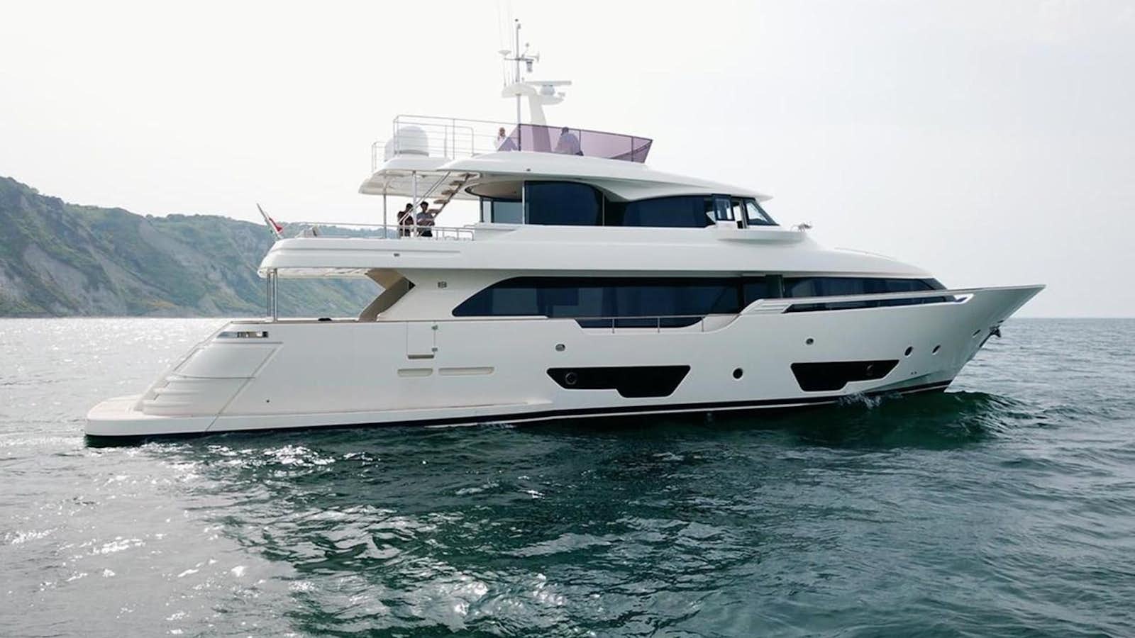 a white yacht on the water aboard NAVETTA 28 Yacht for Sale