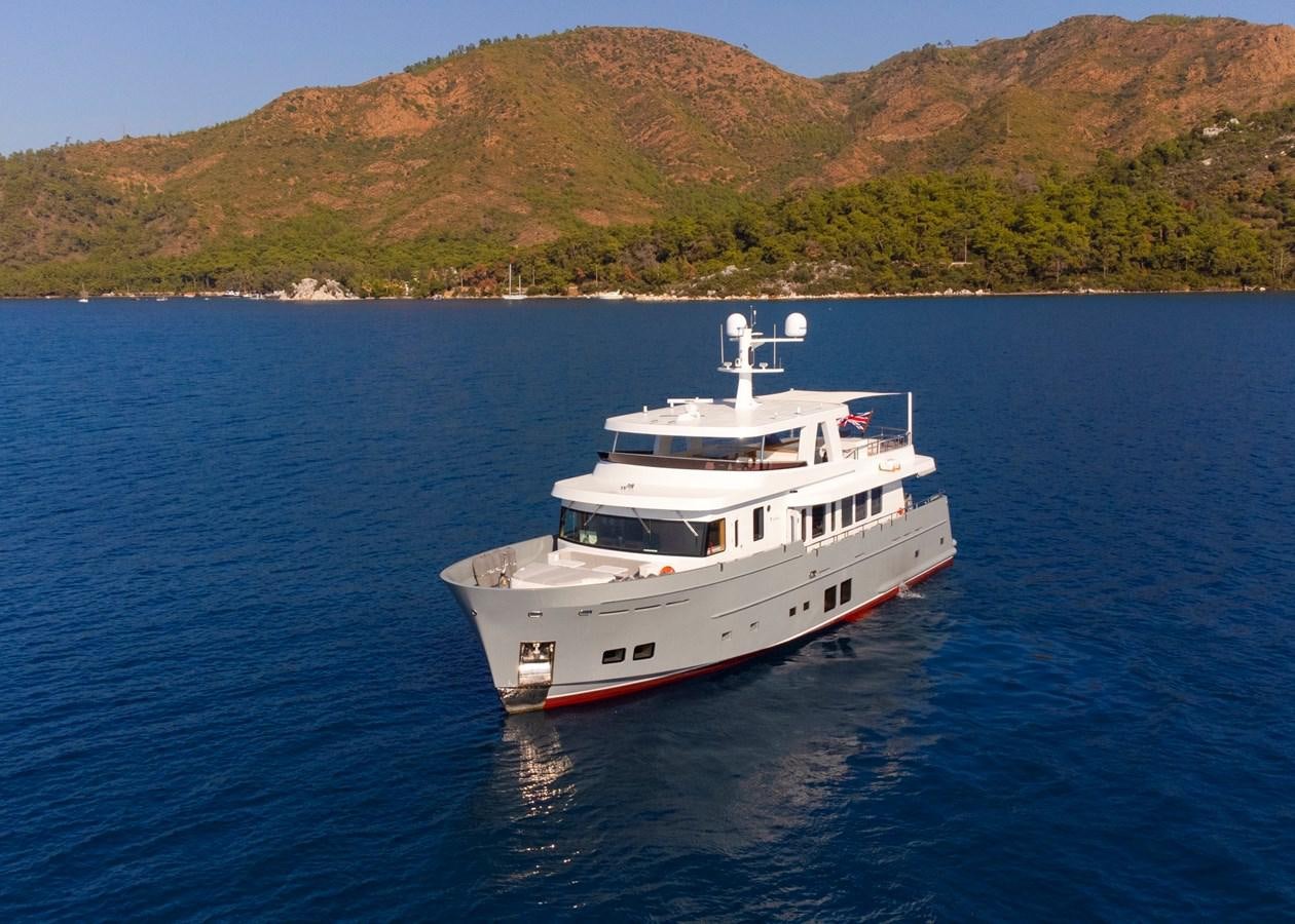 a boat on the water aboard MURAL 85 Yacht for Sale