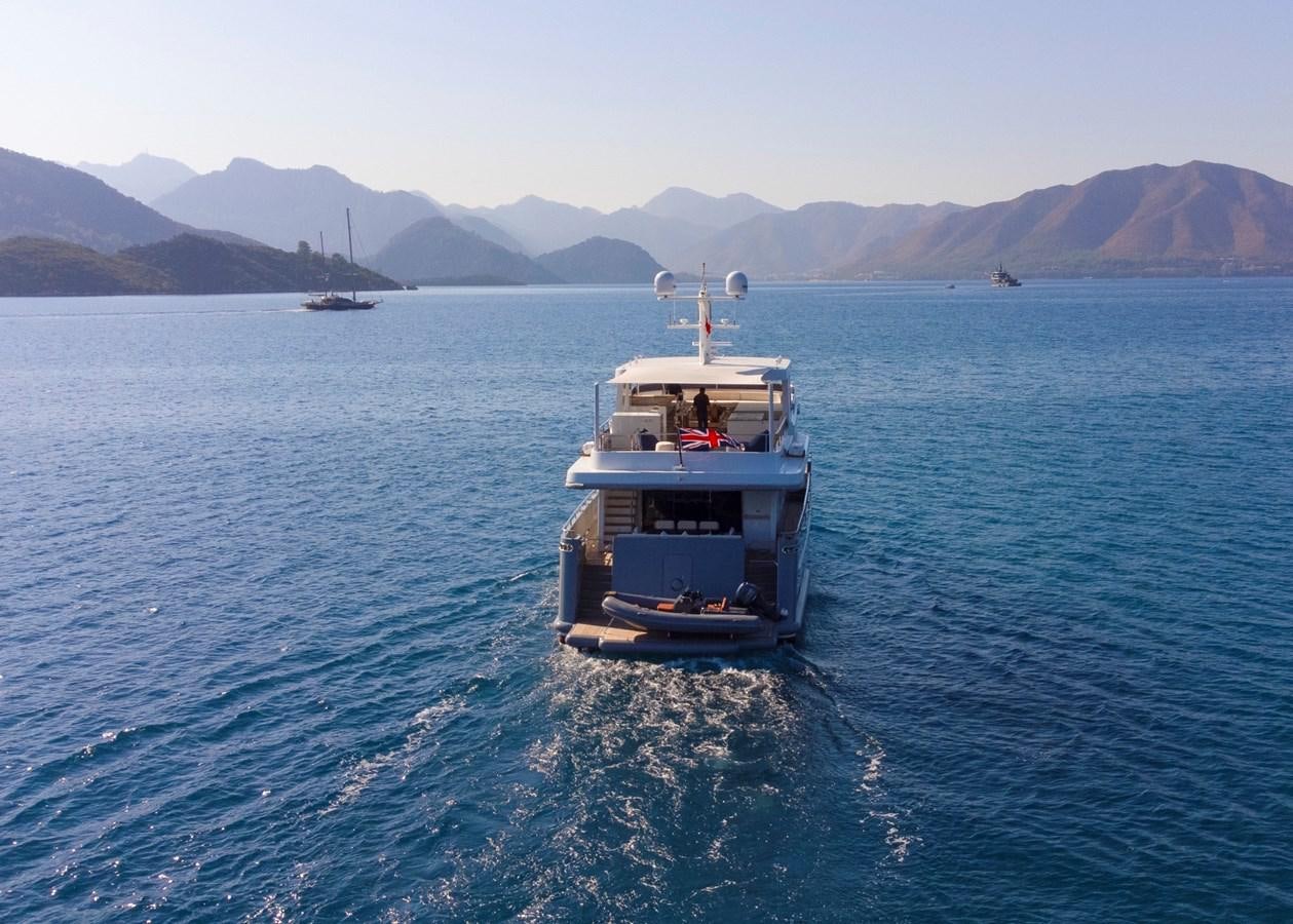 a boat in the water aboard MURAL 85 Yacht for Sale