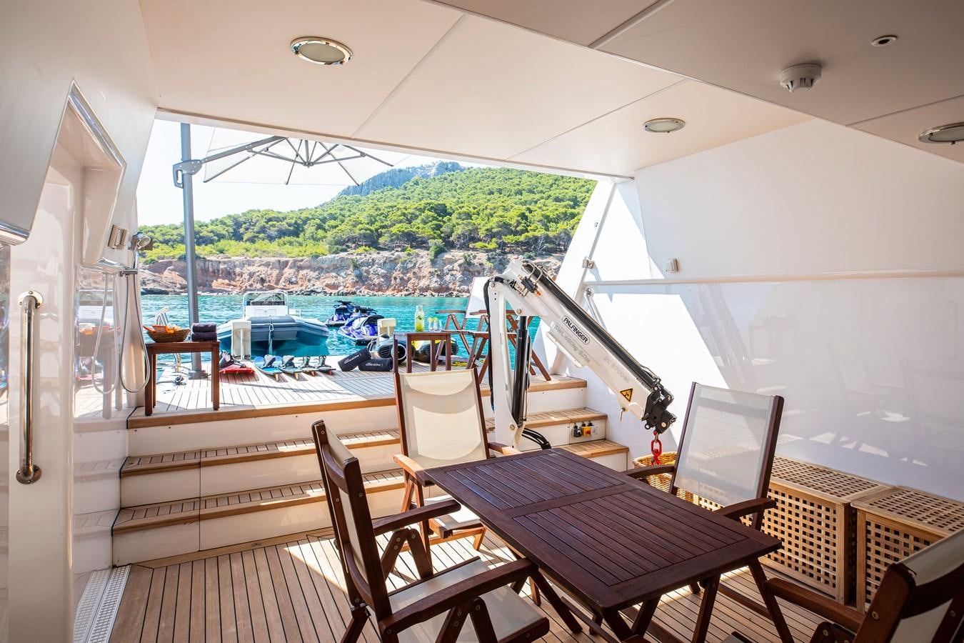 a boat on the water aboard ILLUSION I Yacht for Sale