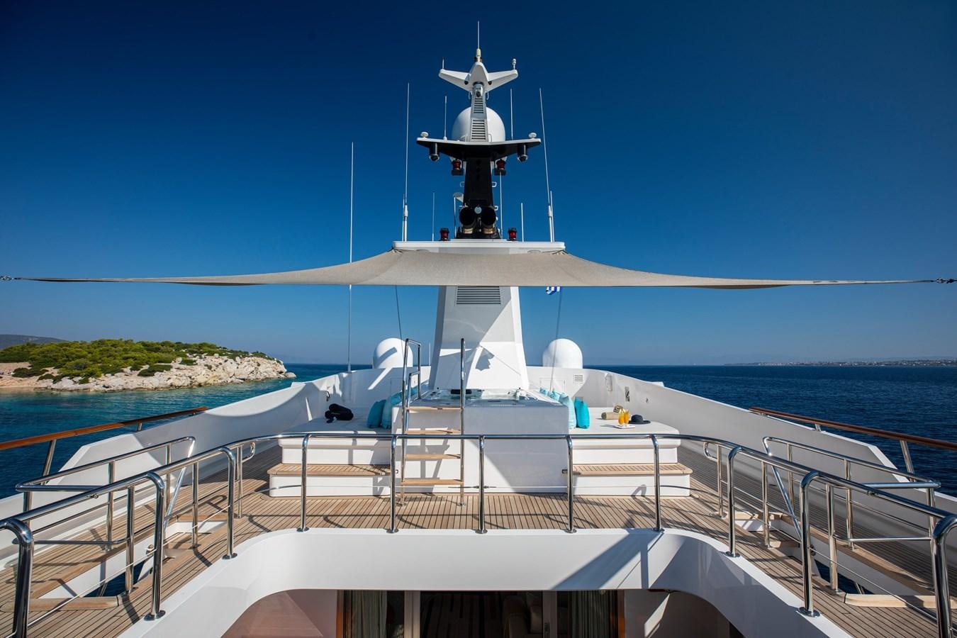 a ship on the water aboard ILLUSION I Yacht for Sale